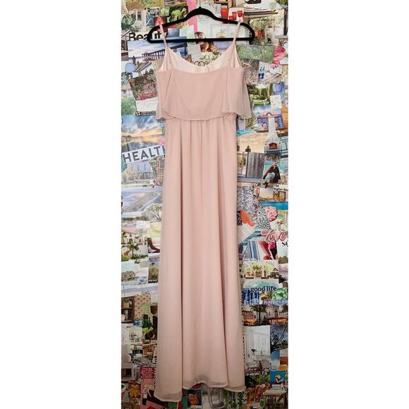 Light Pink Ceremony by Joanna August Dani Formal Evening Gown M - Picture 9 of 11
